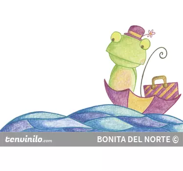 Béka vitorlás fal matrica - TenStickers