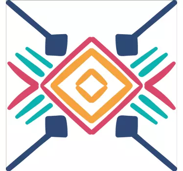 Geometrikus színes mintás csempematrica - TenStickers