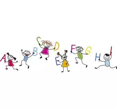 ábécé party gyerekek matrica - TenStickers