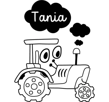 Cuki traktor illusztráció matrica gyerekeknek - TenStickers