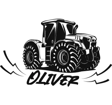 Graffiti traktor név szerinti egyedi matricával - TenStickers