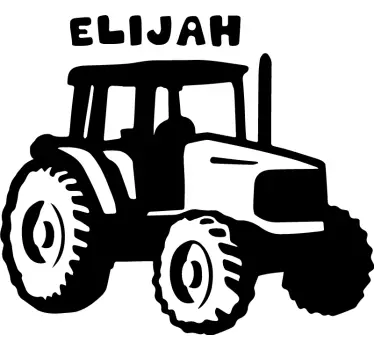 Sziluett modern traktor név játék matrica - TenStickers