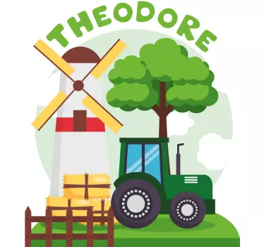 Egyedi farm jelenet Állatok matrica - TenStickers