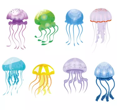 Medúza színű hal matrica - TenStickers