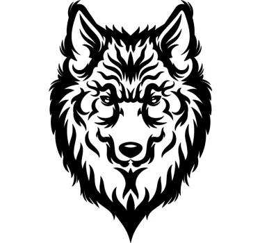 Farkasfej alakú vadállati matrica - TenStickers