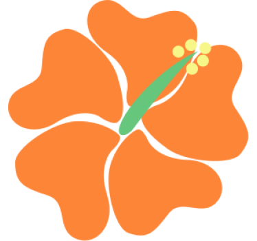 Hibiszkusz virág autó matrica - TenStickers