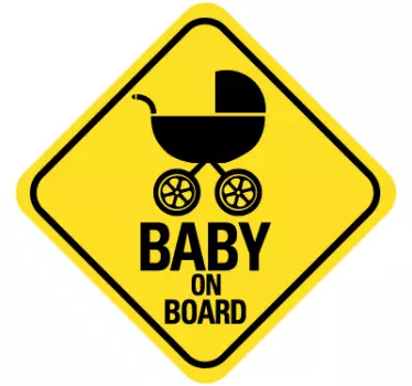 Baba fedélzetén autó matrica - TenStickers