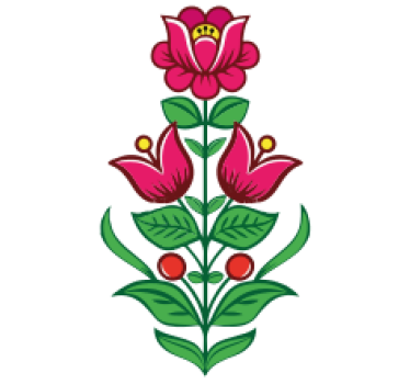 Lengyel virágokat rácsos kerékpáros matricával - TenStickers