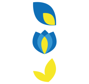 Finom kék virágok kerékpáros matrica - TenStickers