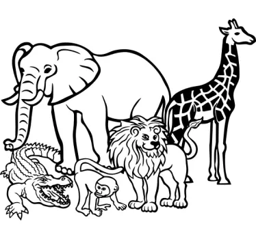 Dzsungel vadállati matrica - TenStickers