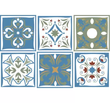 Patchwork cement csempe matrica - TenStickers