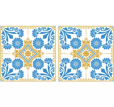 Virágmintás csempematrica - TenStickers