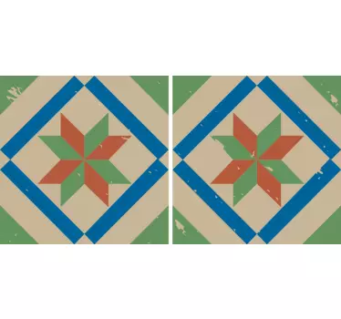 Geometrikus virágkompozíció csempematrica - TenStickers