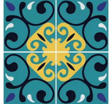 Élénk mozaik kompozíció csempematrica - TenStickers