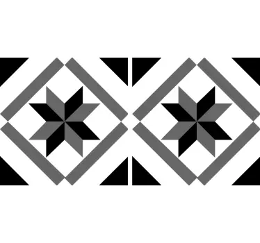 Monokróm geometrikus minta csempematrica - TenStickers
