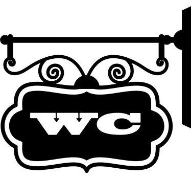 Elegáns wc sziluett design üvegajtó matrica - TenStickers