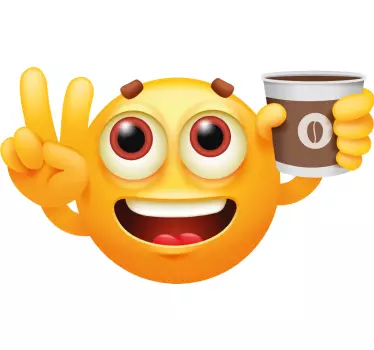 Vidám emoji italos matrica plüssállatok és babák - TenStickers