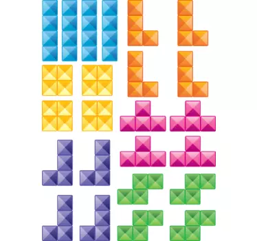 Tetris darab dekoratív matrica - TenStickers