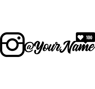 Fiatalos stílusú egyedi instagram név autó matrica - TenStickers