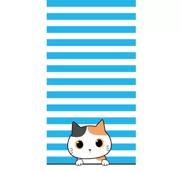 Színes kandikál macska ablak matrica - TenStickers