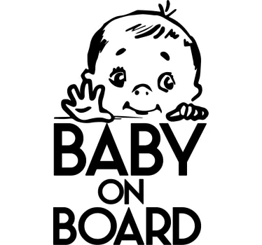 Aranyos mosolygós gyerek baba matrica - TenStickers