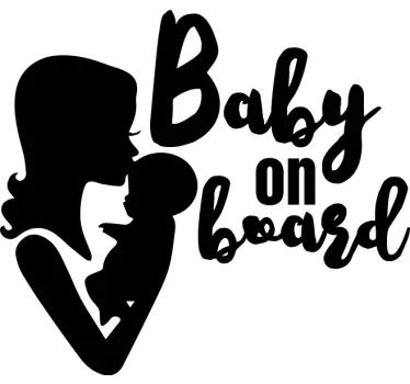 Anya és baba fedélzetén design baba autó matrica - TenStickers
