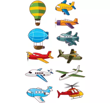 Repülőgépek gyerek matricák - TenStickers