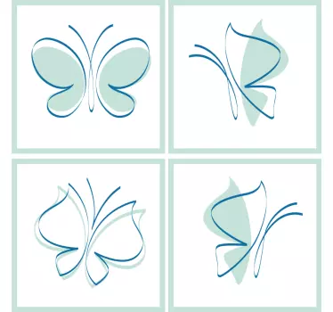Elegáns pillangó motívumok csempematrica - TenStickers