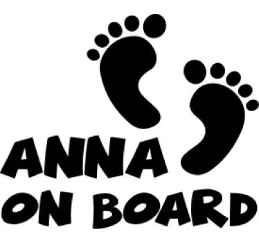 Baba lábnyom design baba autó matrica - TenStickers