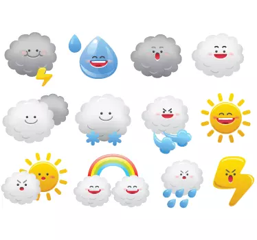 Időjárás gyerek matricák - TenStickers