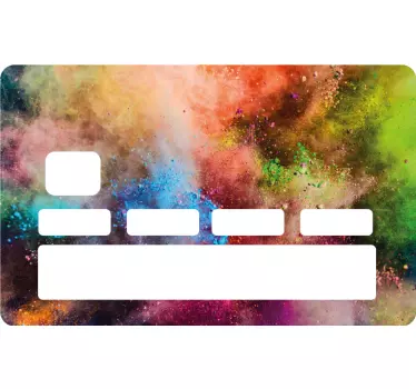 Színes absztrakt textúra hitelkártya matrica - TenStickers