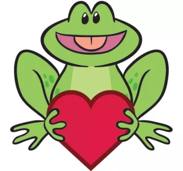 Szerető béka falmatrica - TenStickers