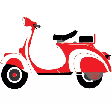 Piros vespa díszítő matrica - TenStickers