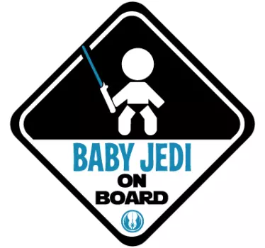 Baba jedi az autó fedélzetén matrica - TenStickers