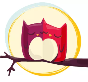 Holdfény baglyok gyerek matrica - TenStickers