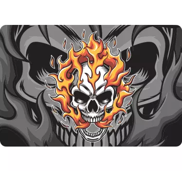 Lángoló koponya design Matrica laptophoz - TenStickers