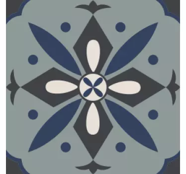 Geometrikus virágmintás csempematrica - TenStickers
