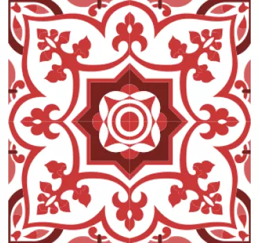 Piros -fehér dekoratív csempe matrica - TenStickers