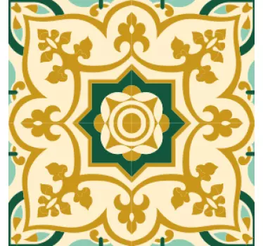 Geometrikus virágmotívum csempematrica - TenStickers