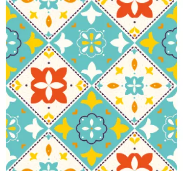 Élénk geometrikus Ötlet csempematrica - TenStickers