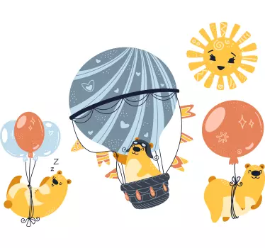 Játékos lufi kaland matrica gyerekeknek - TenStickers