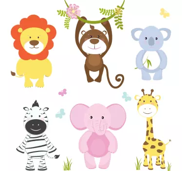 Színes baba állatok falmatrica - TenStickers