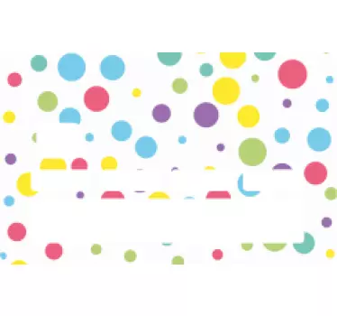 Színes pöttyös mintás bankkártya matrica - TenStickers