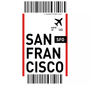 Repülőjegy san francisco iphone matricára - TenStickers