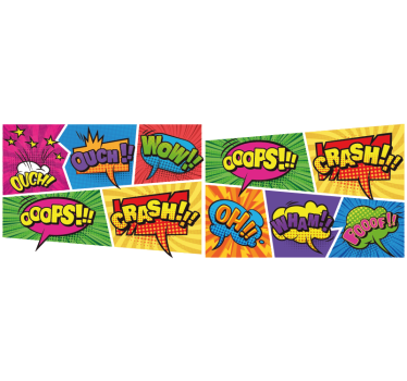 Színes képregény mintás bicikli matrica - TenStickers