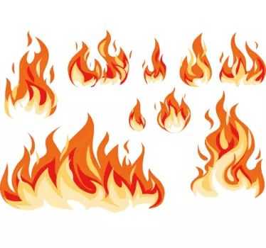 Vad tűz illusztráció kép kerékpár matrica - TenStickers