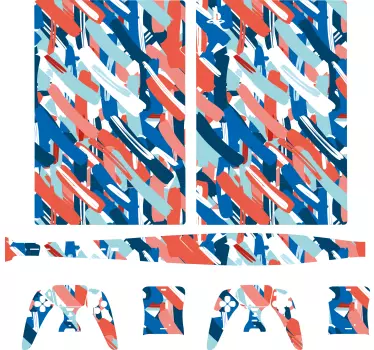 élénk absztrakt motívum Matrica Ps5 - TenStickers