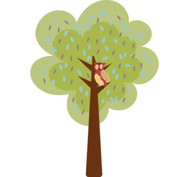 Játékos fabagoly matrica gyerekeknek - TenStickers