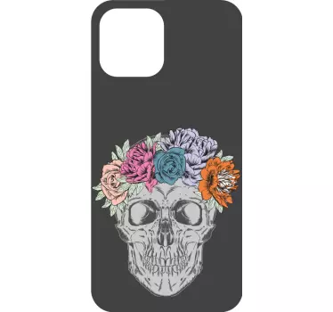 Virágos koponya kialakítás Matrica Iphone - TenStickers