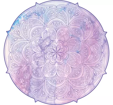Színes szivárvány mandala absztrakt matrica - TenStickers